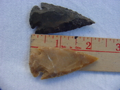 2 reproduction arrowheads 2 1/4 inch jasper arrow heads z156