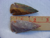 2 reproduction arrowheads 2 1/4 inch jasper arrow heads z154