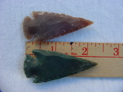 2 reproduction arrowheads 2 1/4 inch jasper arrow heads z147