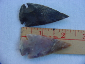2 reproduction arrow heads 2 1/4 inch jasper arrowheads z111