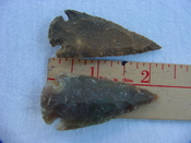 2 reproduction arrowheads 2 1/4 inch jasper arrow heads z120
