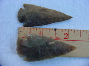 2 reproduction arrowheads 2 1/4 inch jasper arrow heads z120