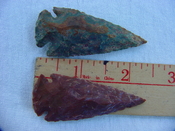 2 reproduction arrowheads 2 1/4 inch jasper arrow heads z150