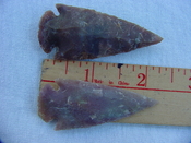 2 reproduction arrowheads 2 1/4 inch jasper arrow heads z155