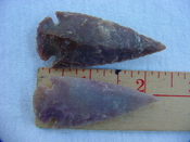 2 reproduction arrowheads 2 1/4 inch jasper arrow heads z155