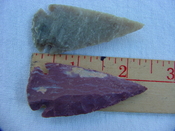 2 reproduction arrow heads 2 1/4 inch jasper arrowheads z106