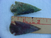 2 reproduction arrowheads 2 1/4 inch jasper arrow heads z152