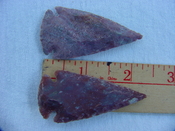 2 reproduction arrowheads 2 1/4 inch jasper arrow heads z127