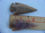 2 reproduction arrow heads 2 1/4 inch jasper arrowheads z122