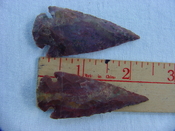 2 reproduction arrowheads 2 1/4 inch jasper arrow heads z128