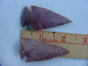 2 reproduction arrowheads 2 1/4 inch jasper arrow heads z167