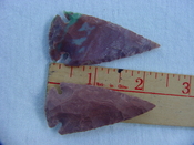 2 reproduction arrowheads 2 1/4 inch jasper arrow heads z167