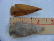 2 reproduction arrow heads 2 1/4 inch jasper arrowheads z114