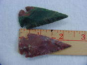 2 reproduction arrowheads 2 1/4 inch jasper arrow heads z124