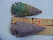 2 reproduction arrowheads 2 1/4 inch jasper arrow heads  z130