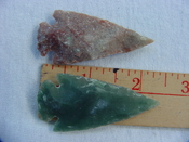 2 reproduction arrowheads 2 1/4 inch jasper arrow heads z164