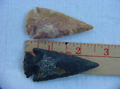 2 reproduction arrow heads 2 1/2 inch jasper arrowheads z96