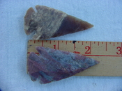 2 reproduction arrowheads 2 1/4 inch jasper arrow heads z129