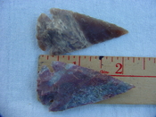 2 reproduction arrowheads 2 1/4 inch jasper arrow heads z129