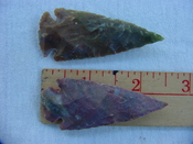 2 reproduction arrow heads 2 1/2 inch jasper arrowheads z92