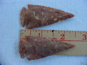 2 reproduction arrow heads 2 1/2 inch jasper arrowheads z97