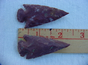 2 reproduction arrowheads 2 1/4 inch jasper arrow heads z176