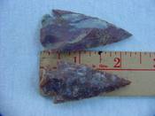 2 reproduction arrowheads 2 1/4 inch jasper arrow heads z126