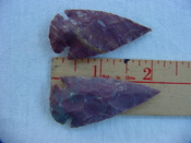 2 reproduction arrowheads 2  inch jasper arrow heads z182