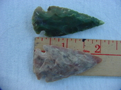 2 reproduction arrowheads 2  inch jasper arrow heads z181