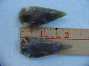 2 reproduction arrowheads 2  inch jasper arrow heads z177