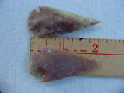 2 reproduction arrowheads 2  inch jasper arrow heads z183