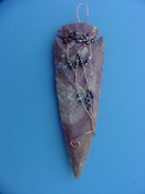 5 inch spearhead point wire wrapped beaded reproduction wr1