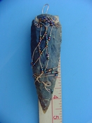 4 1/2" inch spearhead point wire wrapped beaded reproduction wr4