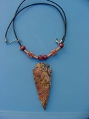3" arrowhead necklace wire wrapped beautiful replica bn1
