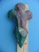 Reproduction arrowhead cross 4 1/4  inch jasper cr31
