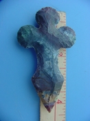 Reproduction arrowhead cross 4 1/4 inch jasper cr1