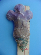 Reproduction arrowhead cross 4 1/4  inch jasper cr16