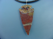 2 1/4" arrowhead necklace wire wrapped beautiful replica wrn41