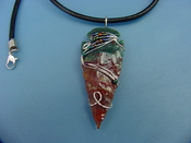 2 1/4" arrowhead necklace wire wrapped beautiful replica wrn43
