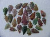 25 stone arrowheads 2 1/2" spearhead reproduction jasper z206