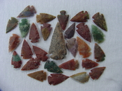25 stone arrowheads  2 1/2" spearhead reproduction jasper z209