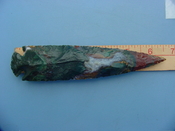 6.50" stone spearhead replica multi color spear point z434