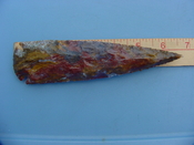 6.50" stone spearhead replica multi color spear point z442