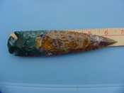 6.50" stone spearhead replica multi color spear point z431