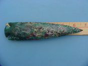 6.50" stone spearhead replica purple stone spear head point z395