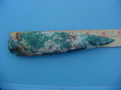 6.50" stone spearhead replica green stone spear head point z429