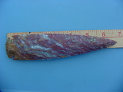 6.50" stone spearhead replica multi color spear point z441