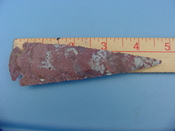 Reproduction arrowhead  4 1/2 inch jasper z264