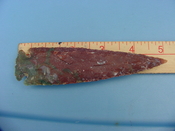 5 inch spearhead reproduction maroon & green spear point z262