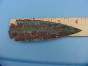 Reproduction arrowhead 4 1/4  inch jasper z292